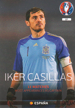 Iker Casillas Spain Panini UEFA EURO 2016 #17